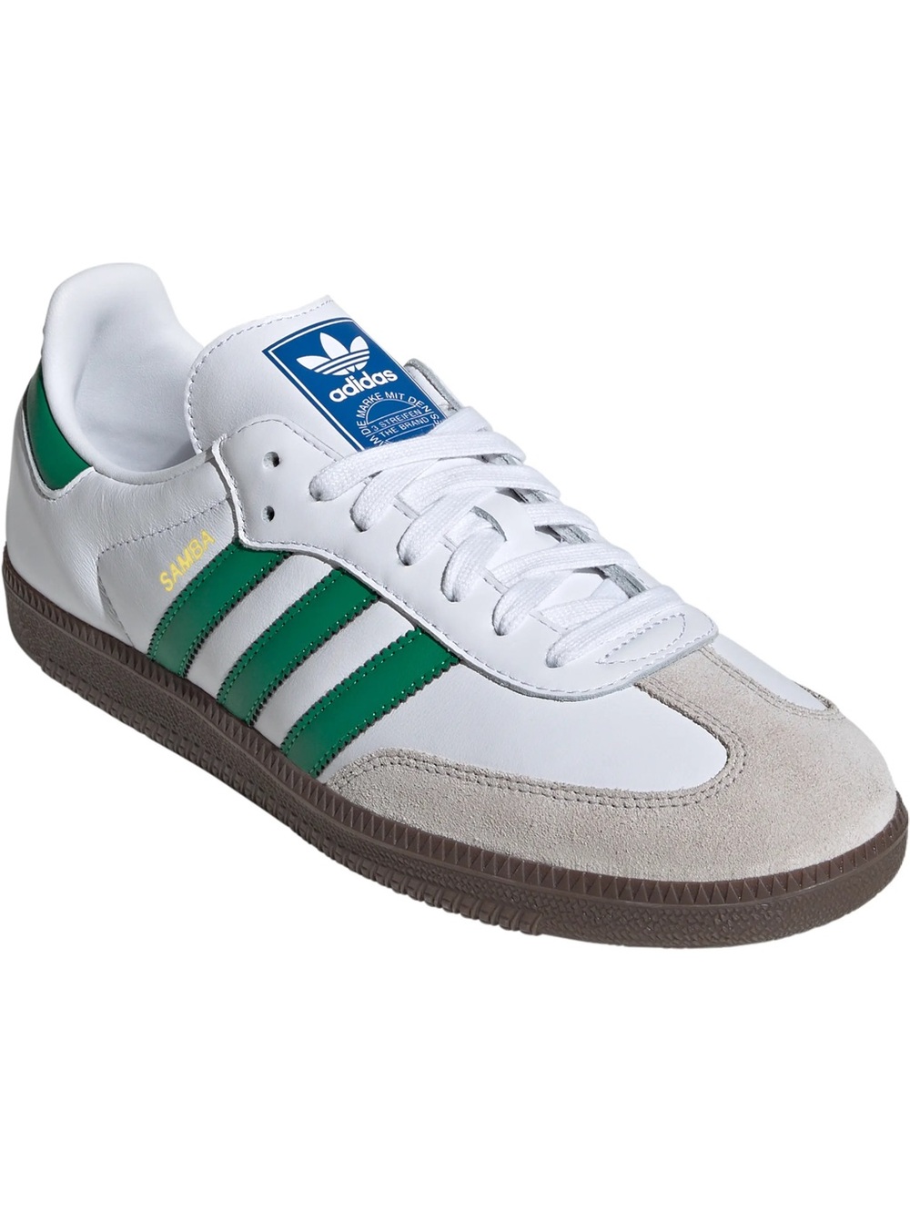 NWT Adidas Samba Green and White Sneakers 5.5